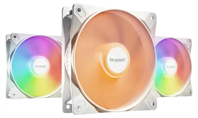 Produktbild von be quiet! LIGHT WINGS LX 120mm PWM High Speed 3-Pack White, Ventilator, 12 cm, 2100 RPM, 105,1 m³/h, Weiß