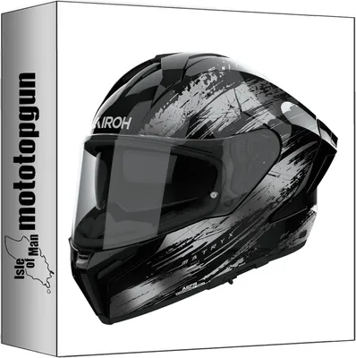 Image de Casque intégral Airoh Matryx MXRE16 pour moto, couleur gris brillant, taille XS