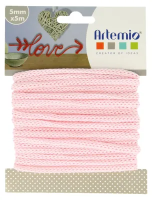 Breigarn 5 mm x 5 m, rosa, 5 m x 15 mm