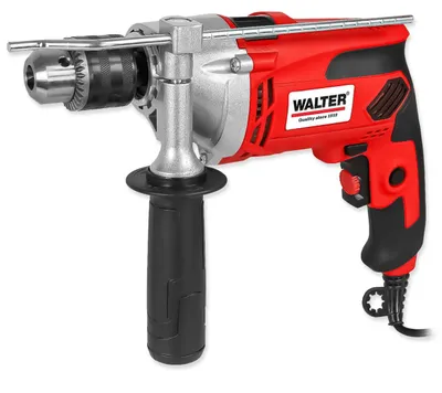 Produktbild von WALTER Schlagbohrmaschine (910 Watt, elektr. Drehzahlregelung, mit zweiten Handgriff, Tiefenanschlag, max. Bohr-Ø: Holz: 25 mm, Beton: 16 mm, Metall: 13 mm)