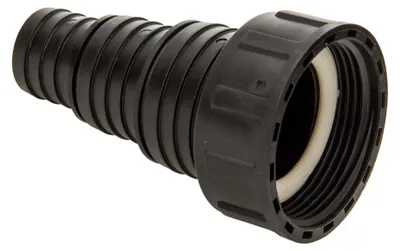 Produktbild von tecuro Verschraubung mit Schlauchtülle Ø 25/32/40 x ÜWM 1 1/2 Zoll, Dichtung EPDM, PP schwarz