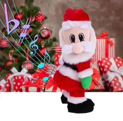 Obrázok produktu pre Vianočná ozdobná figúrka Tancujúci Santa Claus Vianočné dekorácie Vianočné figúrky (výška 37 cm) - DANCECLAUS