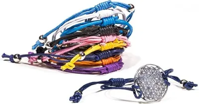 Image de Bracelet Fleur de vie set de différentes couleurs 10 pièces --±5.5-8.5cm