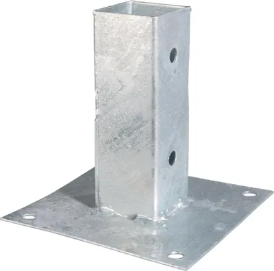 Obrázok produktu pre Skrutkovacie puzdro Alberts | pre okrúhle alebo štvorcové drevené stĺpiky | žiarovo pozinkované | 91 x 91 mm