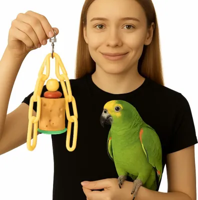 Produktbild von POLLY CACTUS- Hängender Kaktus - Natürliches Mineral für Papageien L