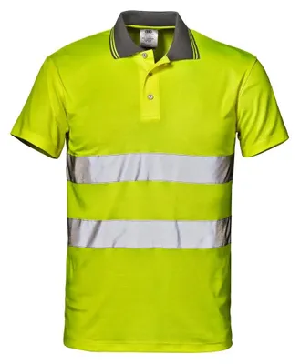 Immagine prodotto di Polo di sicurezza Sir Safety MISTRAL da uomo con strisce riflettenti, EN ISO 20471 Classe 2, taglia M, giallo HI-VIS