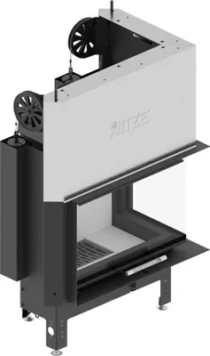 Produktbild von Kaminofen Hitze ALBERO AL14RG.HD 14 kW Kaminofeneinsatz Rechts Ofen Holzofen Kamin