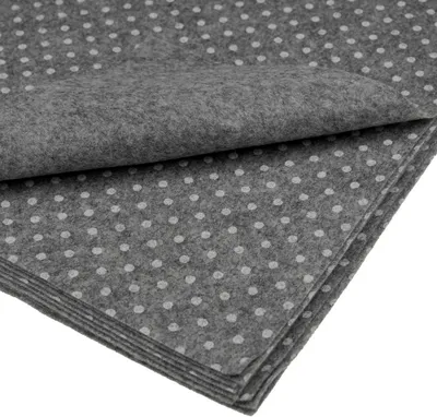 Produktbild von Bastelfilz mit Tupfen 30x40cm Dekofilz Filzplatten Filzstoff 1mm, grau