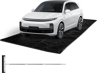 Produktbild von GOPLUS Garagenmatte 5,5 X 2,4 M, Garagenbodenmatte mit erhöhten Kanten, Klettverschlüssen & Bodenschaber, Ölmatte Garage gegen Schnee, Regen, Schlamm