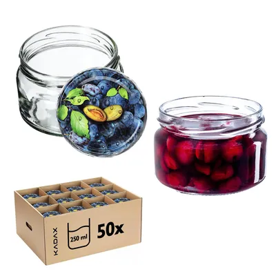 Immagine prodotto di Vasetti KADAX da 250 ml, vasetti per marmellata con coperchio, vasetti ermetici da regalare