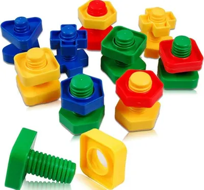 Obrázek produktu pro Stavební bloky vzdělávací montessori šrouby 30 prvků