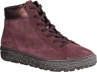 Produktbild von Hartjes Phil Boot 1721404 Damen Boots, Schnürer, Leder, Aubergine - Damenschuhe Modische Stiefelette / Boots, Rot, leder (velour/nappa)&nbsp