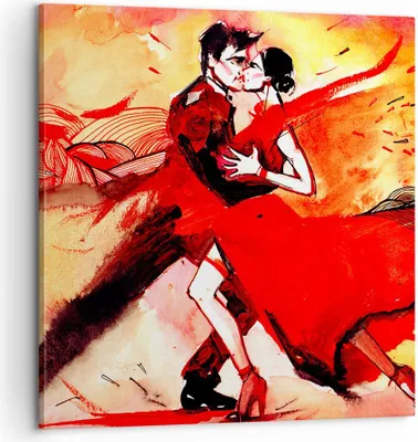 Produktbild von Bild auf Leinwand - Leinwandbild - tanzen sie - 60x60cm - Wand Bild - Wanddeko - Wandbilder - Leinwanddruck - Bilder - Kunstdruck - Wanddekoration - Leinwand bilder - Wandkunst - AC60x60-3731