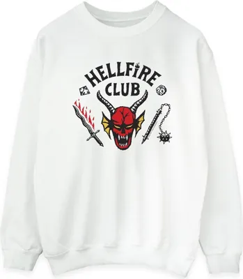 Produktbild von Netflix - "Stranger Things Hellfire Club" Sweatshirt für Damen BI36213 (XXL) (Weiß)