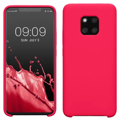 Produktbild von kwmobile Handyhülle für Huawei Mate 20 Pro Hülle - Case Silikon - Kabelloses Laden - Schutzhülle Cover in Neon Pink