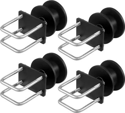 Produktbild von VEVOR Schiebetor-Set 150x293,6mm, Rolltor-Hardware-Set mit H-förmiger Radnut für freitragende Schiebetore und Rolltüren, Schiebetorrollen