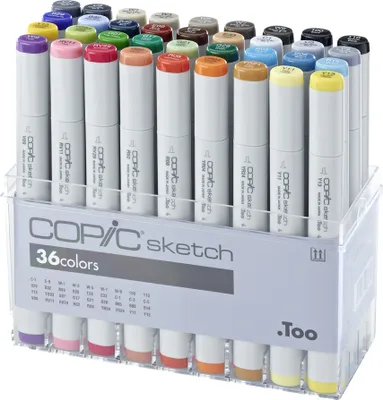 Produktbild von COPIC Profi Pinselmarker sketch 36er Set
