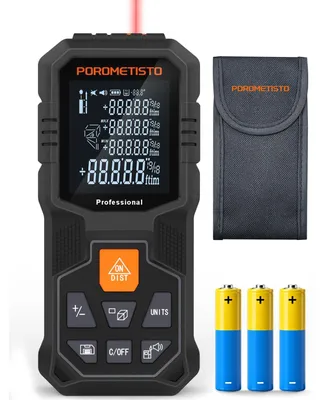 Productafbeelding van Laserafstandsmeter - 0,05 tot 80 meter - Digitaal meetlint - Met hoeksensor en Pythagoras-modi - LCD-scherm