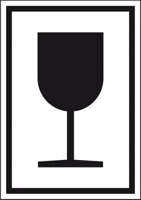 Produktbild von Dreifke® Verpackungskennz.Vorsicht zerbrechlich, Haftpapier, permanent, 74x10...