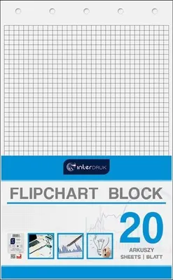 Produktbild von Interdruk Flipchart-Block 64X100cm 20 Blatt 70g/m²