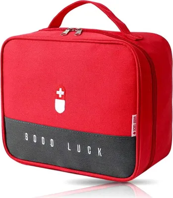 Produktbild von Wasserdichte Reiseapotheke und Kosmetikorganisation, grau, 25x20x13,5 cm