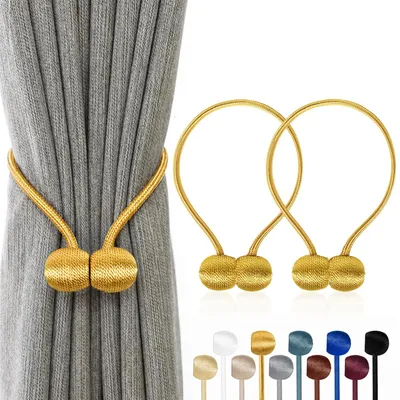 Produktbild von Magnetische Vorhang Raffhalter - 2 Stück - Gold