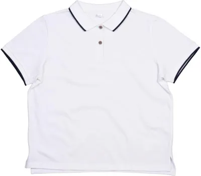 Produktbild von Mantis M192 | The Womens Tipped Poloshirt - Mehrfarbig - Farbe: White/Navy - Größe: M