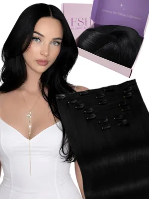 Immagine prodotto di Extension per capelli da applicare con clip, realizzate con capelli naturali, lunghezza 35 cm