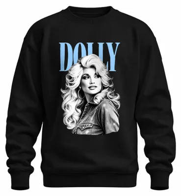 Produktbild von Dolly Parton Country Musik Legende Vintage Retro Sängerin Sweatshirt Pullover, Schwarz, L