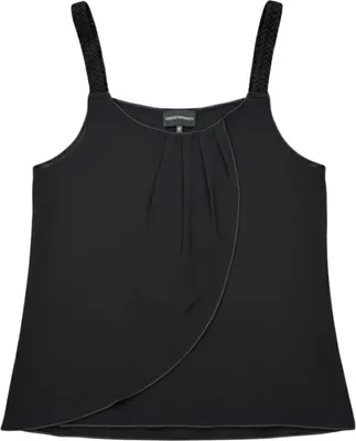 Obrázok produktu pre Dámske tielko bez ramienok Emporio Armani s vyžehleným záhybom, čierne, veľkosť L
