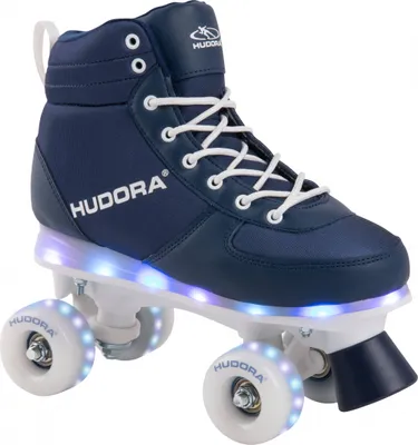 Produktbild von HUDORA Roller Skates Advanced, navy LED, Gr. 29-38