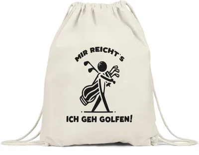 Produktbild von Mir reichts ich geh Golfen Silhouette Golfbag Turnbeutel - Lustiges Golfgeschenk