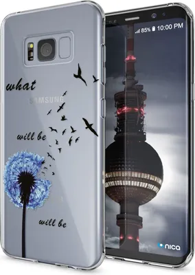 Produktbild von Samsung Galaxy S8 Plus Hülle Handyhülle von NALIA, Silikon Motiv Case Schutzhülle Dandelion Blau
