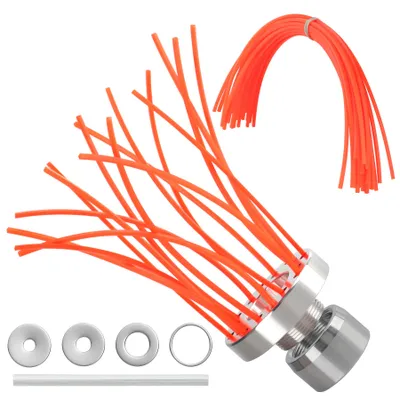 Produktbild von Unkrautbürste für Freischneider & Motorsense Zubehör inkl. 43 PA 66 Nylonfäden, Rasentrimmer Unkrautbürste, Universal Wildkrautbürst