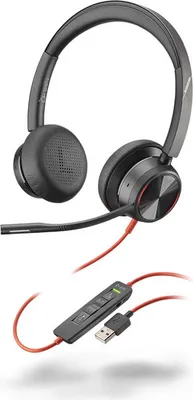 Produktbild von POLY Blackwire 8225 Kopfhörer Kabelgebunden Kopfband Büro/Callcenter USB Typ-A Schwarz