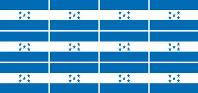 Produktbild von Mini Aufkleber Set - Pack glatt - 50x31mm - selbstklebender Sticker - Fahne - Honduras - Flagge / Banner / Standarte fürs Auto, Büro, zu Hause und die Schule - 12 Stück