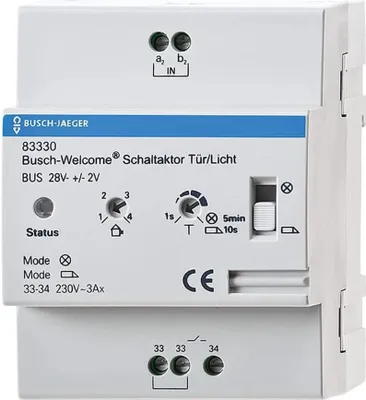 Zdjęcie produktu dla Busch-Jaeger 83330 Smart-Home-Aktor DIN-Schienenmontage Schaltaktor (2CKA008300A0044)
