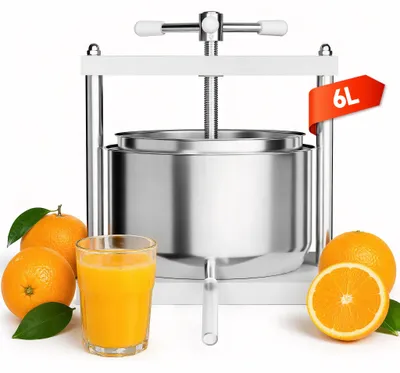 Produktbild von YARDIN 12L Edelstahl Obstpresse Mostpresse Manuelle Apfelpresse Apfelweinpresse Fruchtpresse Saftpresse Weinpresse Edelstahlkorb Handpresse Maischepresse Entsafter