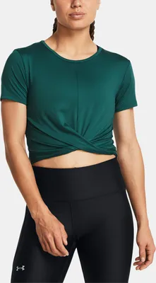 Obrázok produktu pre Under Armour Women's Motion Crossover Crop SS Hydro Teal/White M Fitness tričko