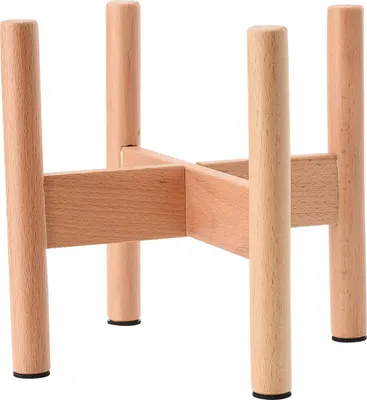 Produktbild von Pflanzenständer Holz 20cm Höhe 18cm Innendurchmesser Boden Blumentopfhalter