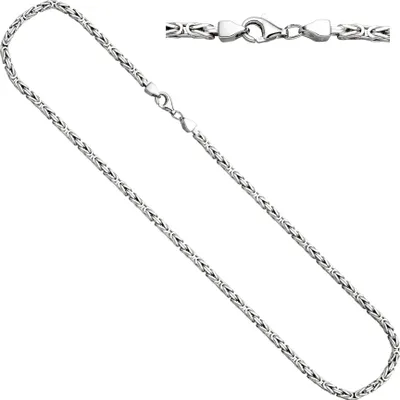 Produktbild von JOBO Königskette 925 Sterling Silber 3,1 mm 55 cm Kette Halskette Silberkette