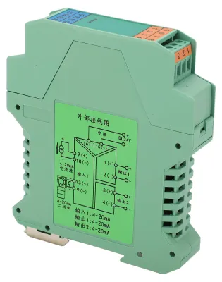 Immagine prodotto di 1 in 2 Out Isolatore di segnale corrente CC Trasmettitore di rilevamento PLC 4-20 mA CC24V