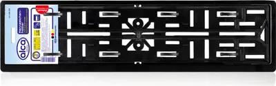 Produktbild von alca® Kennzeichenhalter KFZ Schwarz für Auto Pkw Nummernschildhalter Autokennzeichenhalterung Kennzeichenhalterung wetterfest Universal