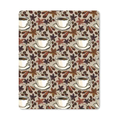 Produktbild von MuchoWow® Mauspad Mousepad Kaffee - Zimt - Muster 30x40 cm - Mousepads - Maus Mat - Pad - Mausunterlage - Mausmatten