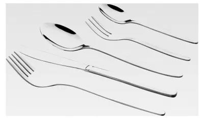 Produktbild von Besteckset für 6 Personen, 30-teilig aus Edelstahl, spülmaschinenfest und rostfrei, inklusive Esslöffel, Menügabel, Tafelmesser, Teelöffel und Kuchengabel