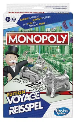 Produktbild von Hasbro Monopoly Reisespiel - Belgische Edition - kompaktes Brettspiel