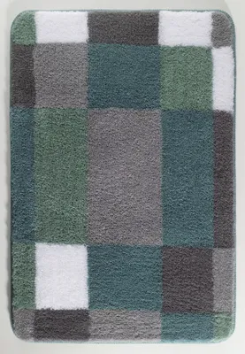 Produktbild von Kleine Wolke Badteppich EDGE LBH 120x70x2 cm blau Badematte