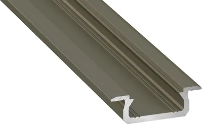 Obrázek produktu pro LED hliníkový profilový pásek Inox | Typ Z Versatile | S koncovým krytem | Černý kryt | 1m