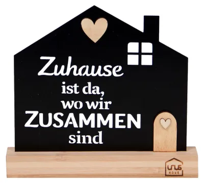 Produktbild von UNUS Deko Aufsteller "Zuhause ist da wo wir zusammen sind"