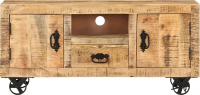 Immagine prodotto di Mobile TV in legno di mango grezzo 110x30x50 cm